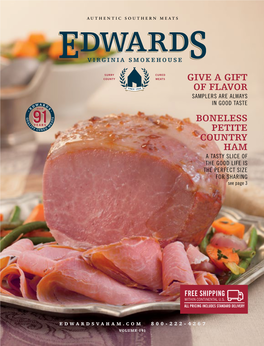 Boneless Petite Country Ham Give a Gift of Flavor