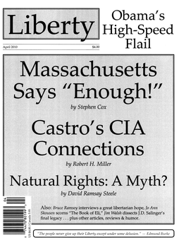 April 2010 Issue of Liberty Magazine