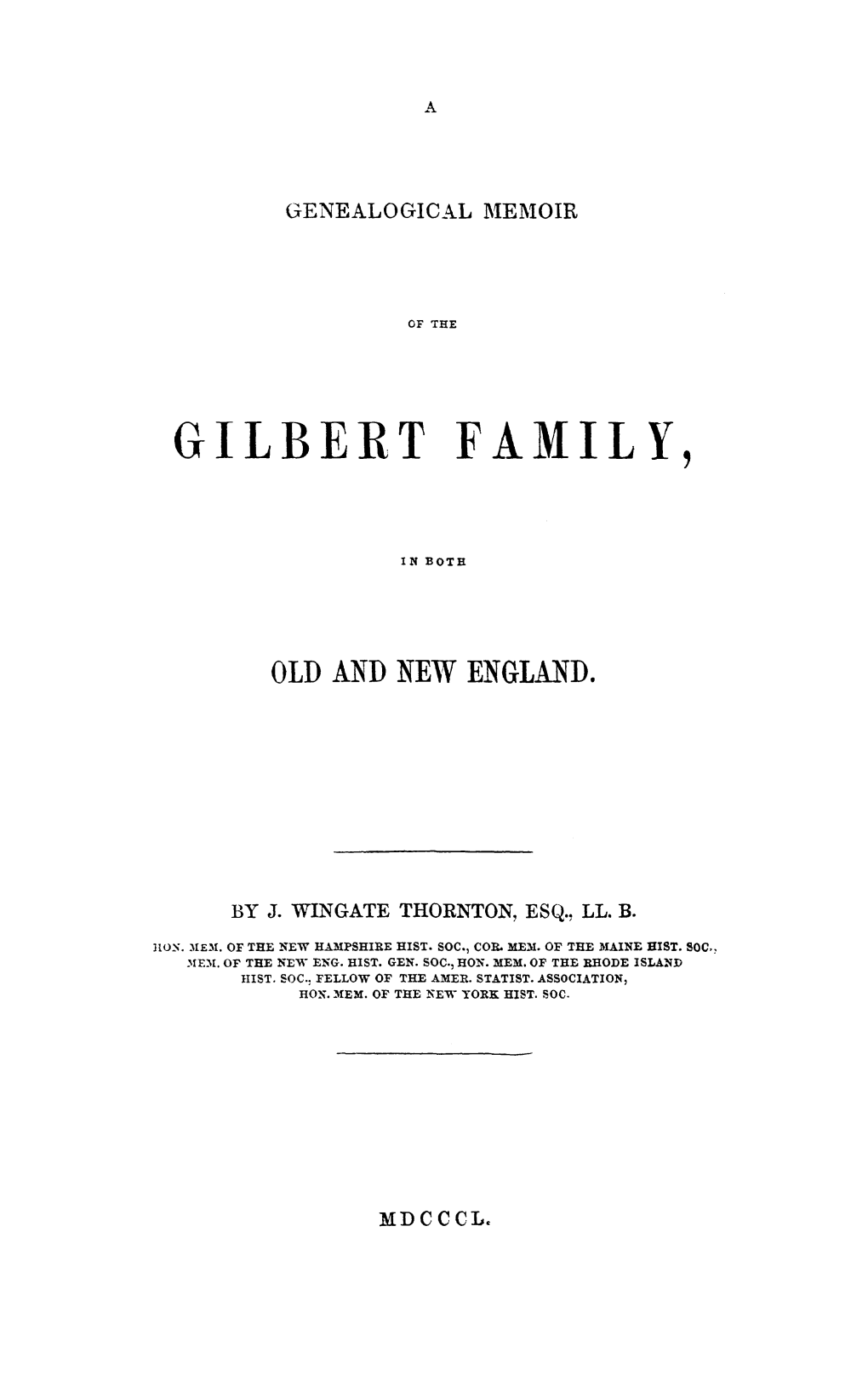 Gilbert Family