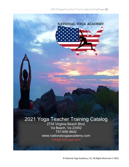2021 Yoga Teacher Training Catalog 2734 Virginia Beach Blvd