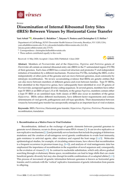 Dissemination of Internal Ribosomal Entry Sites (IRES) Between Viruses by Horizontal Gene Transfer