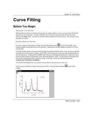 Curve Fitting Curve Fitting