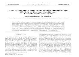 CO2 Availability Affects Elemental Composition (C:N:P) of the Marine Diatom Skeletonema Costa Tum