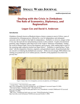 Dealing with the Crisis in Zimbabwe: the Role of Economics, Diplomacy, and Regionalism