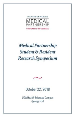 Medical Partnership Student & Resident Research Symposium •