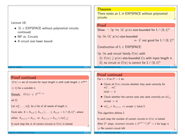 Theorem Proof Proof Continued Proof Continued