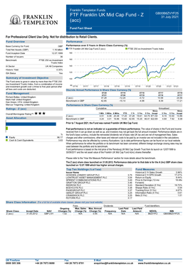 Franklin UK Mid Cap Fund - Z 31 July 2021 (Acc)