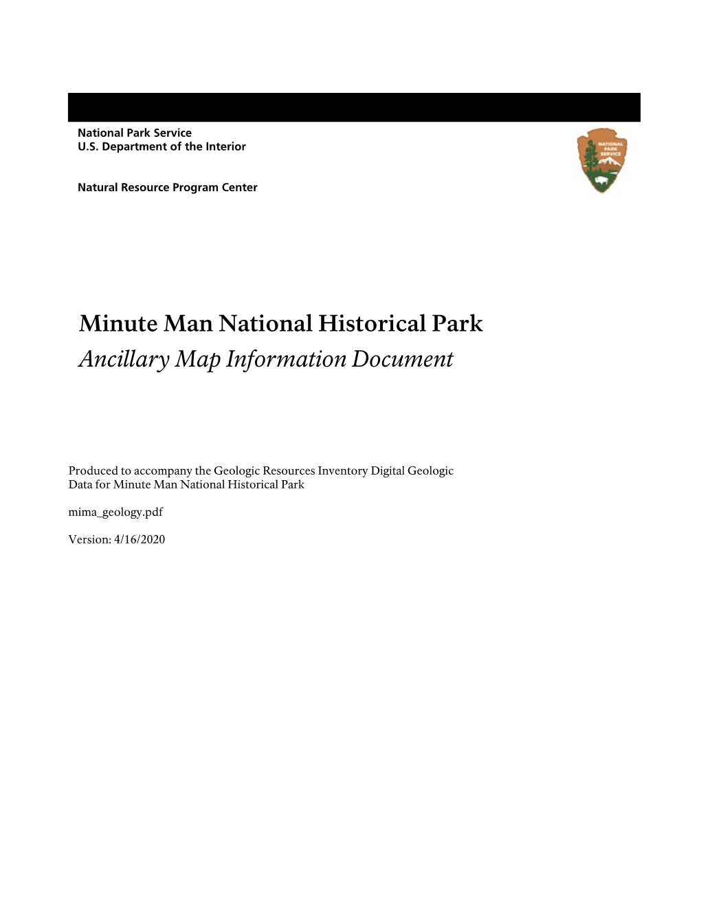 Geologic Resources Inventory Map Document for Minute Man National Historical Park