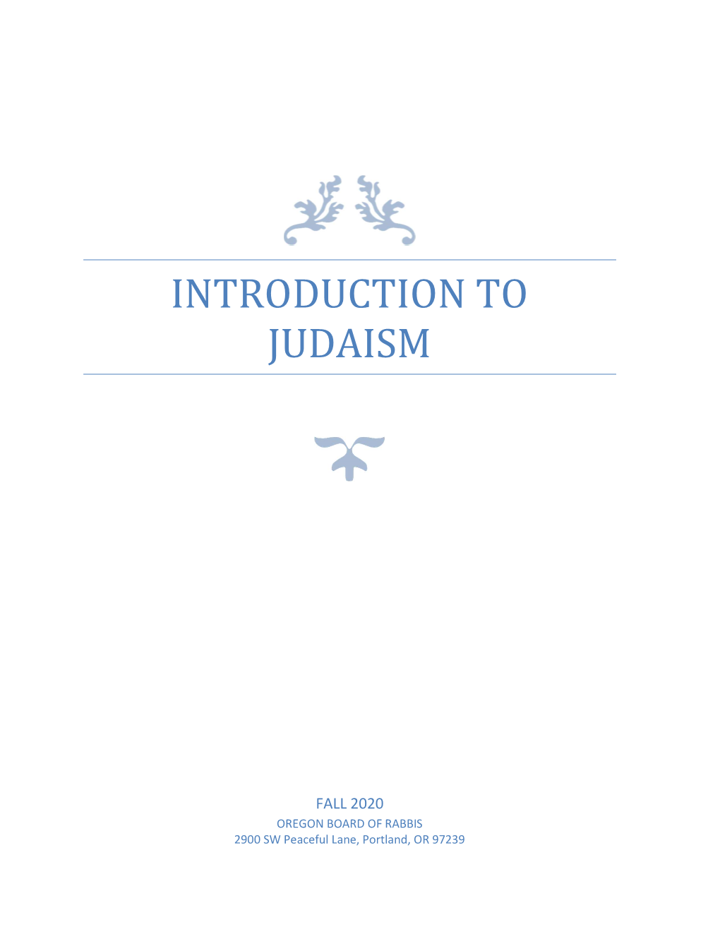 Introduction to Judaism