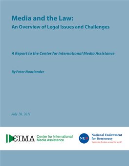 Media and the Law: an Overview of Legal Issues and Challenges