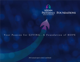 Your Passion for GIVING... a Foundation of HOPE