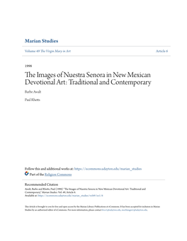 THE IMAGES of NUESTRA SENORA in NEW MEXICAN DEVOTIONAL ART: Tradffional and CONTEMPORARY