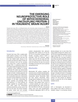 The Emerging Neuroprotective Role of Mitochondrial Uncoupling Protein