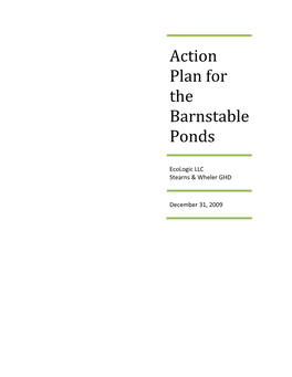 Action Plan for the Barnstable Ponds