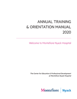 Annual Training & Orientation Manual 2020