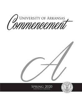 Spring 2020 Commencement Program Book