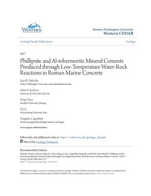 Phillipsite and Al-Tobermorite Mineral Cements Produced Through Low-Temperature Water-Rock Reactions in Roman Marine Concrete Sean R