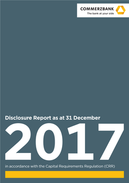 Disclosure Report As at 31 December