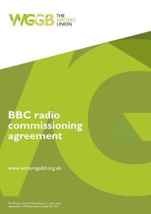BBC Radio Commissioning Agreement