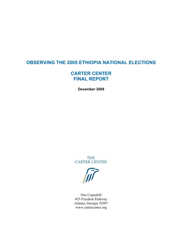 Ethiopia Observation Mission 2005 Final Report