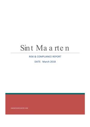 Sint Maarten RISK & COMPLIANCE REPORT DATE: March 2018