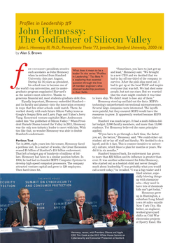 John Hennessy: the Godfather of Silicon Valley John L
