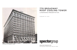 770 Broadway Roof Cooling Tower Landmarks Presentation