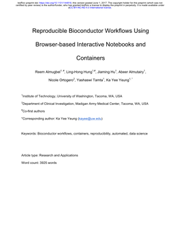 Reproducible Bioconductor Workflows Using Browser-Based Interactive