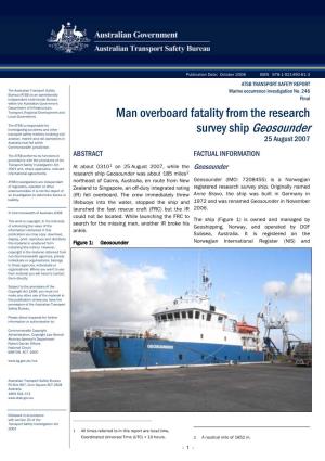 Marine Report 246: Man Overboard Fatality from the Research
