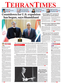 Countdown for U.S. Expulsion Has Begun, Says Shamkhani