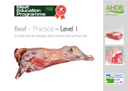 Beef – Practical – Level 1 Cutting and De-Boning a Beef Carcase Into Primal Cuts Introduction