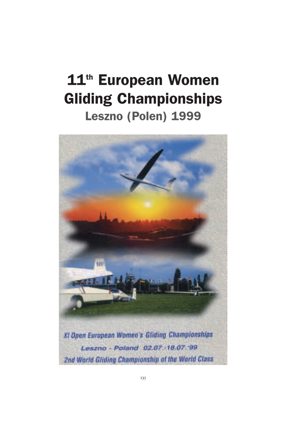 11Th European Women Gliding Championships Leszno (Polen) 1999