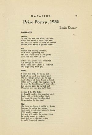 Prize Poetry, 1936