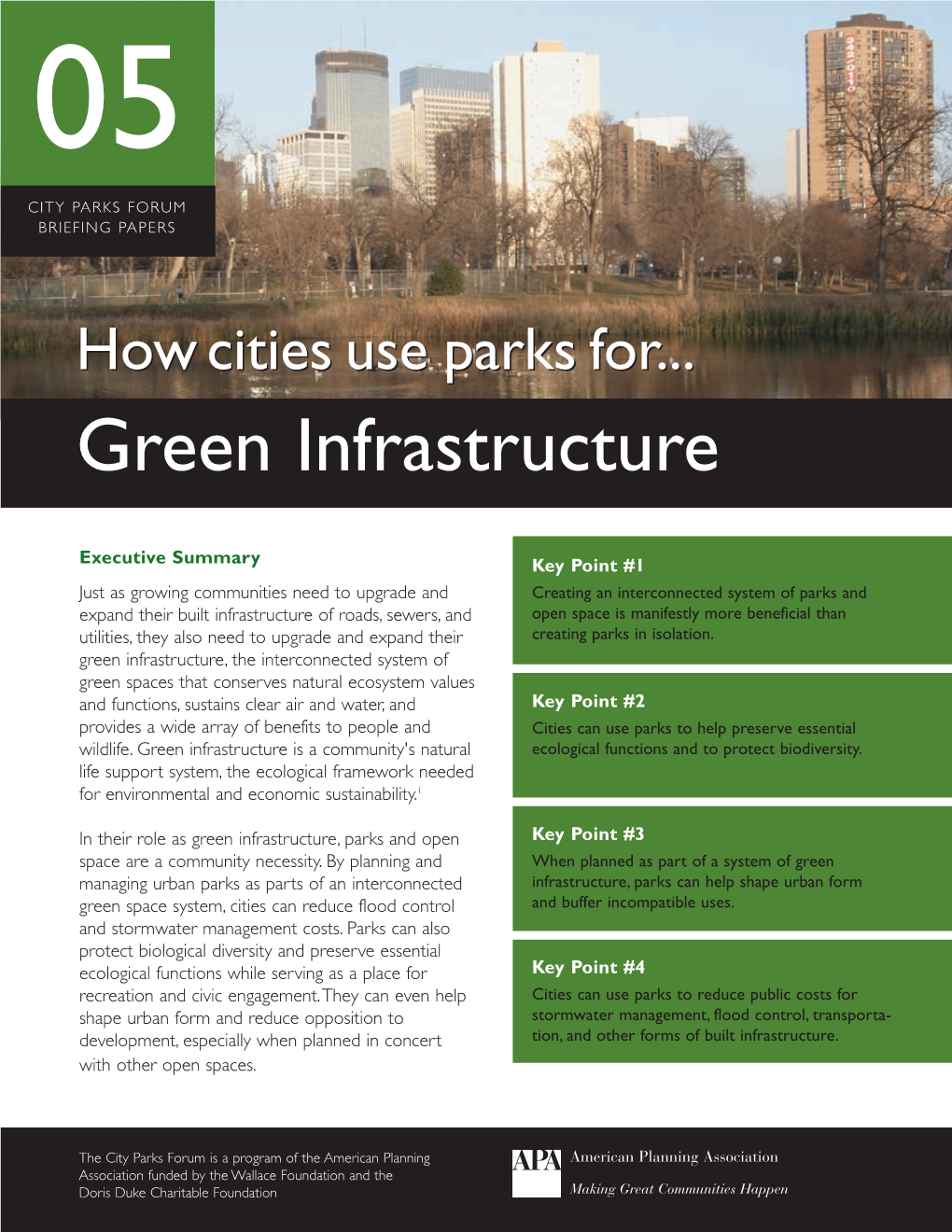 How Cities Use Parks for Green Infrastructure