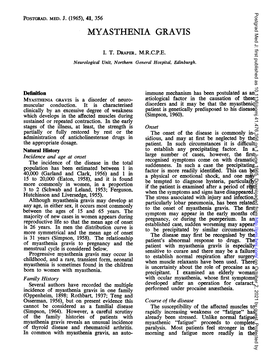 Myasthenia Gravis