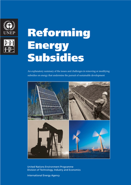 Reforming Energy Subsidies