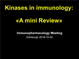 Immunology Lecture Edinburgh