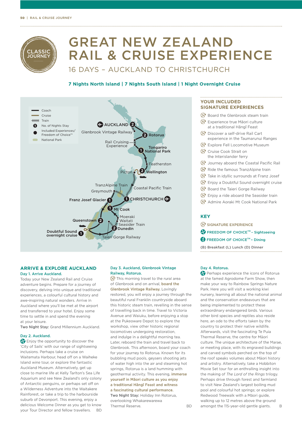 Great New Zealand Rail & Cruise Experience