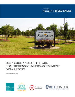 Sunnyside and South Park Comprehensive Needs Assessment Data Report