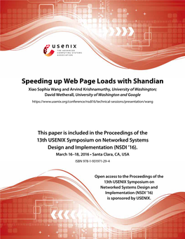 Speeding up Web Page Loads with Shandian