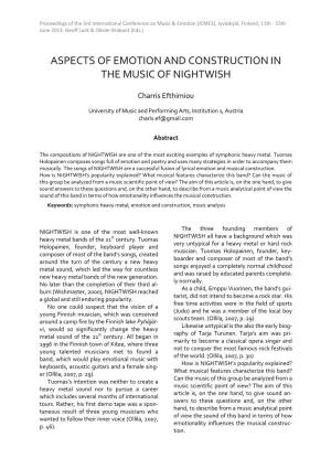 Aspects of Emotion and Construction in the Music of Nightwish.Pdf