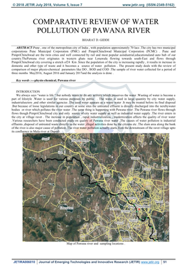 Comparative Review of Water Pollution of Pawana River