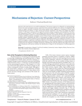 Mechanisms of Rejection: Current Perspectives