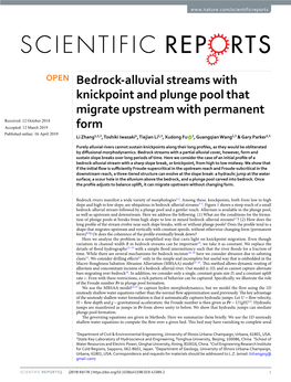 Bedrock-Alluvial Streams with Knickpoint and Plunge Pool