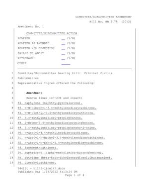 COMMITTEE/SUBCOMMITTEE AMENDMENT Bill No. HB 1175 (2012) Amendment No