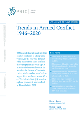 Trends in Armed Conflict, 1946–2020