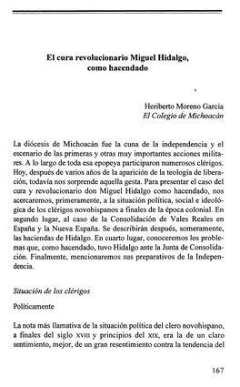 El Cura Revolucionario Miguel Hidalgo, Como Hacendado