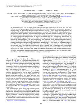 The Spitzer Atlas of Stellar Spectra (Sass)