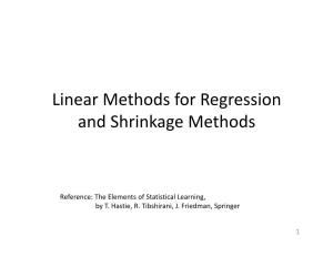 Linear Methods for Regression and Shrinkage Methods