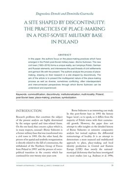 The Practices of Place-Making in a Post-Soviet Military Base in Poland